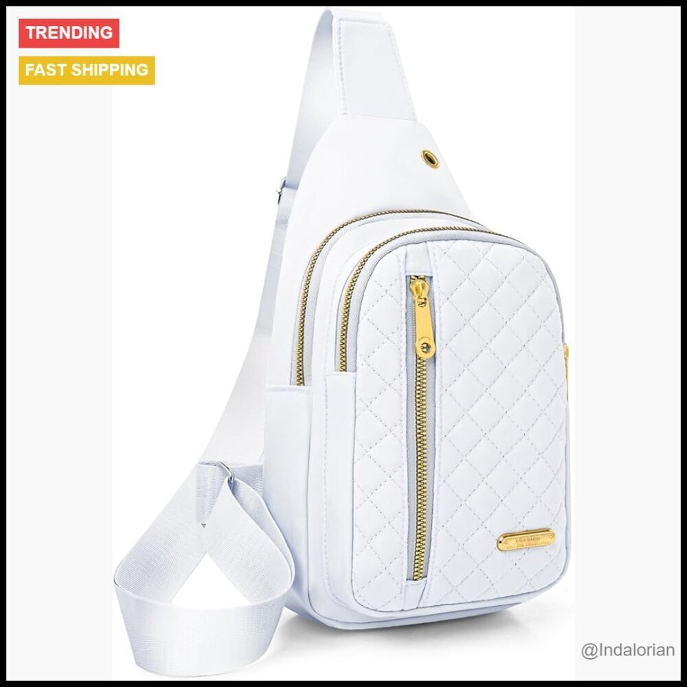 Nylon Crossbody Sling Backpack Adjustable Straps Multi-Compartment Casual